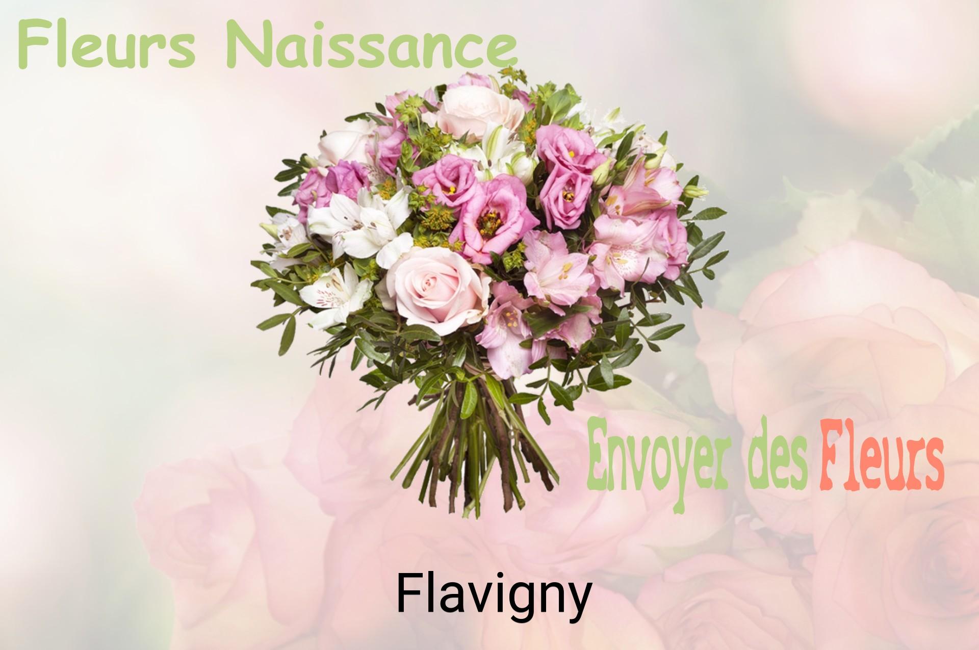 Bouquet de fleurs de naissance livré à Flavigny
