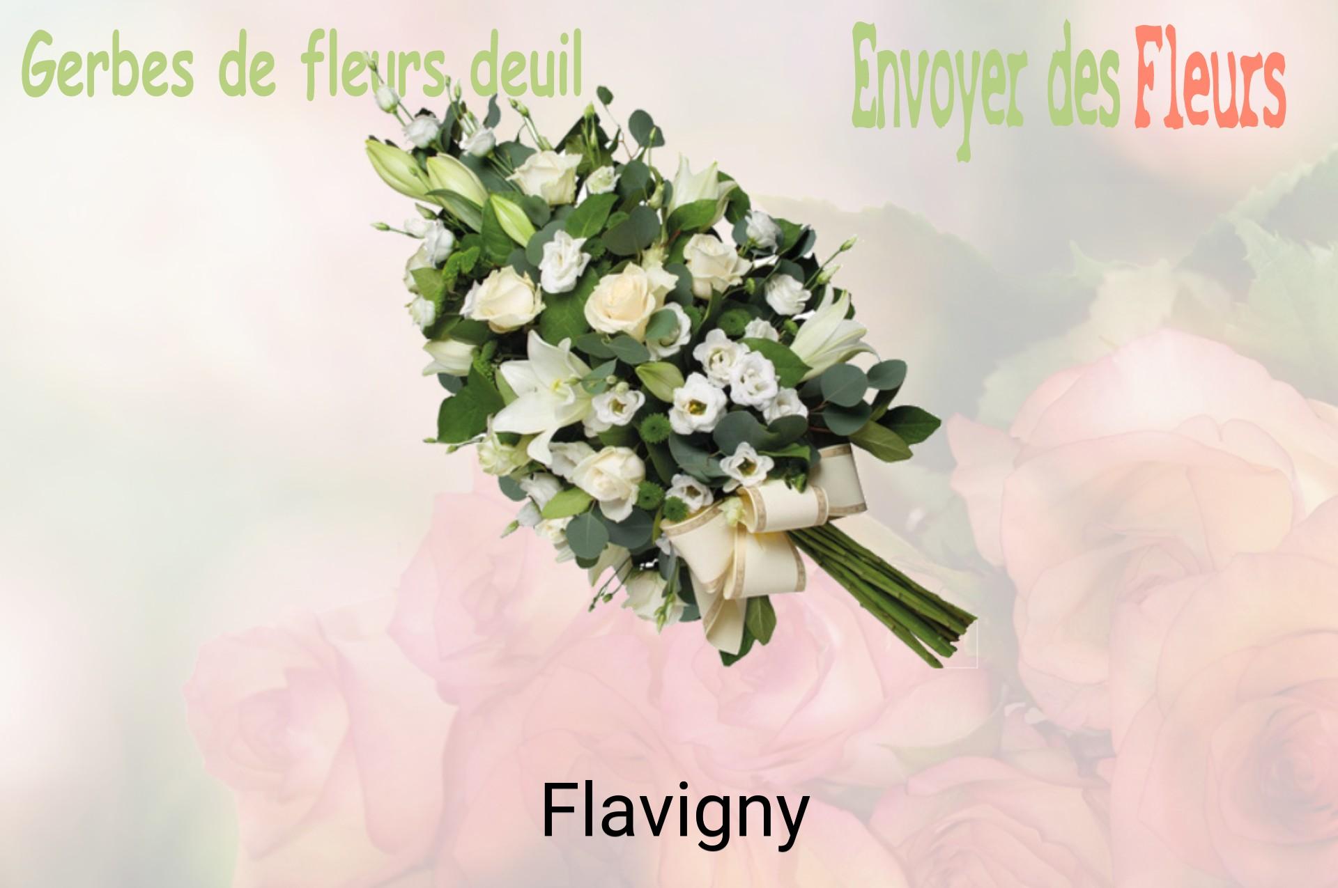 Gerbe de fleurs de deuil livrée à Flavigny